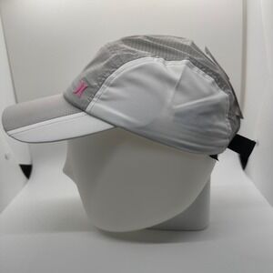 Hurley Visor Hat Adjustable Lightweight Performance Pink Logo Gray‎ White